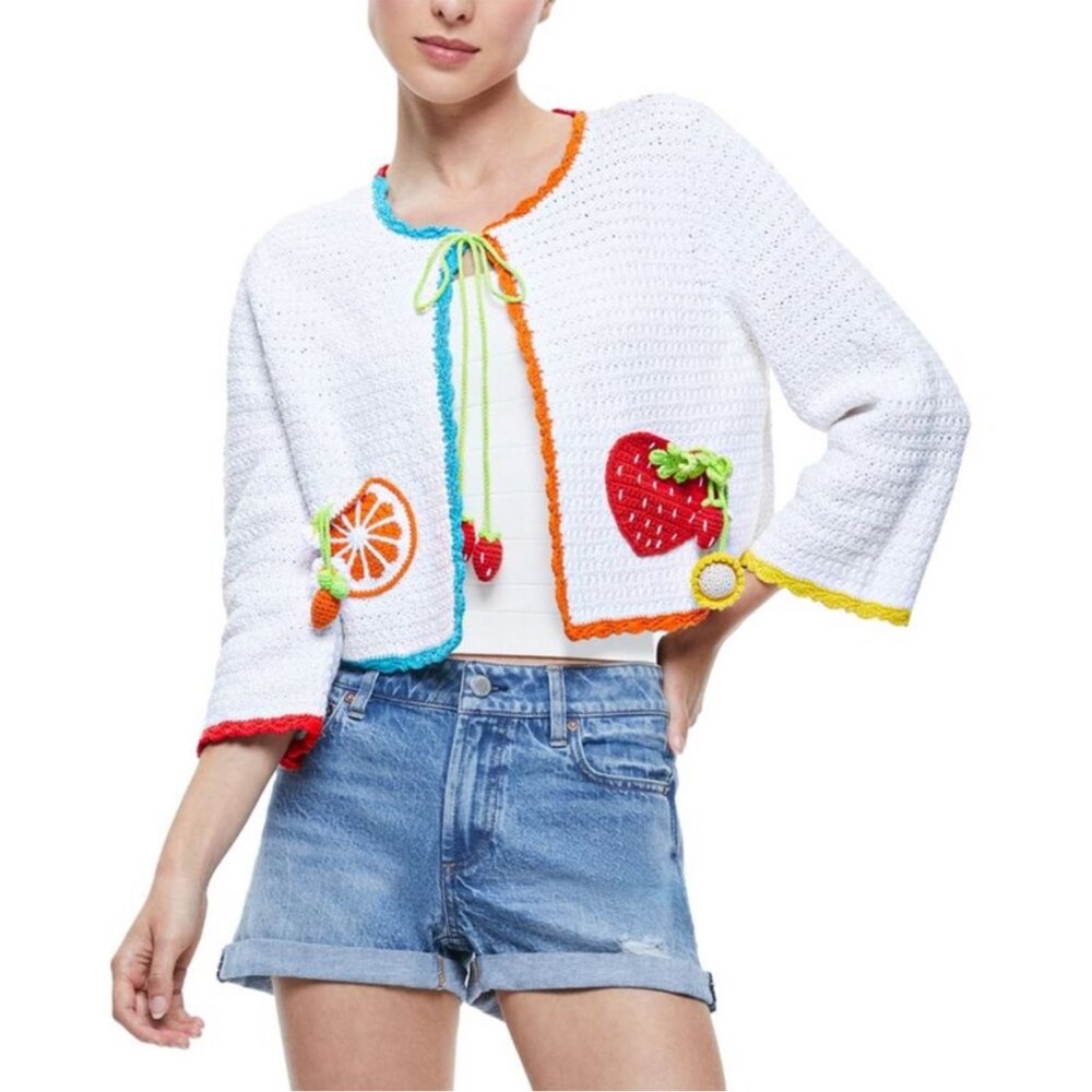 NWT Alice + Olivia Anderson Tie Cardigan